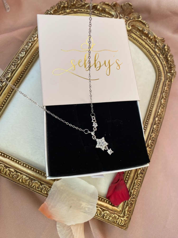 silver mini yıldız kolye | çelik