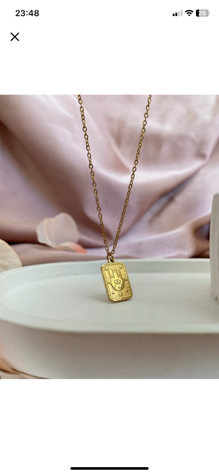 hamsa kolye | çelik