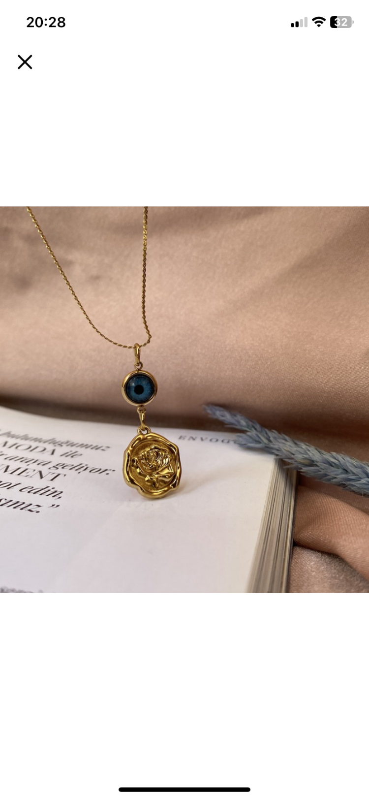 gold plaka II kolye | çelik
