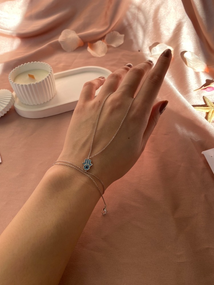 silver hamsa şahmeran | altın kaplama