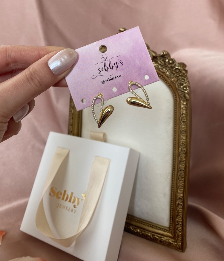 gold amor küpe | altın kaplama
