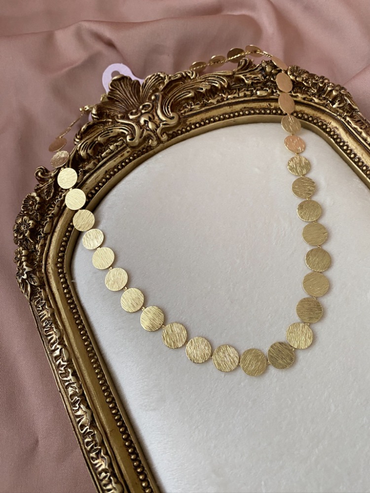 gold ovals kolye | altın kaplama 