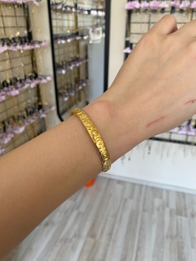 gold sun kelepçe | çelik