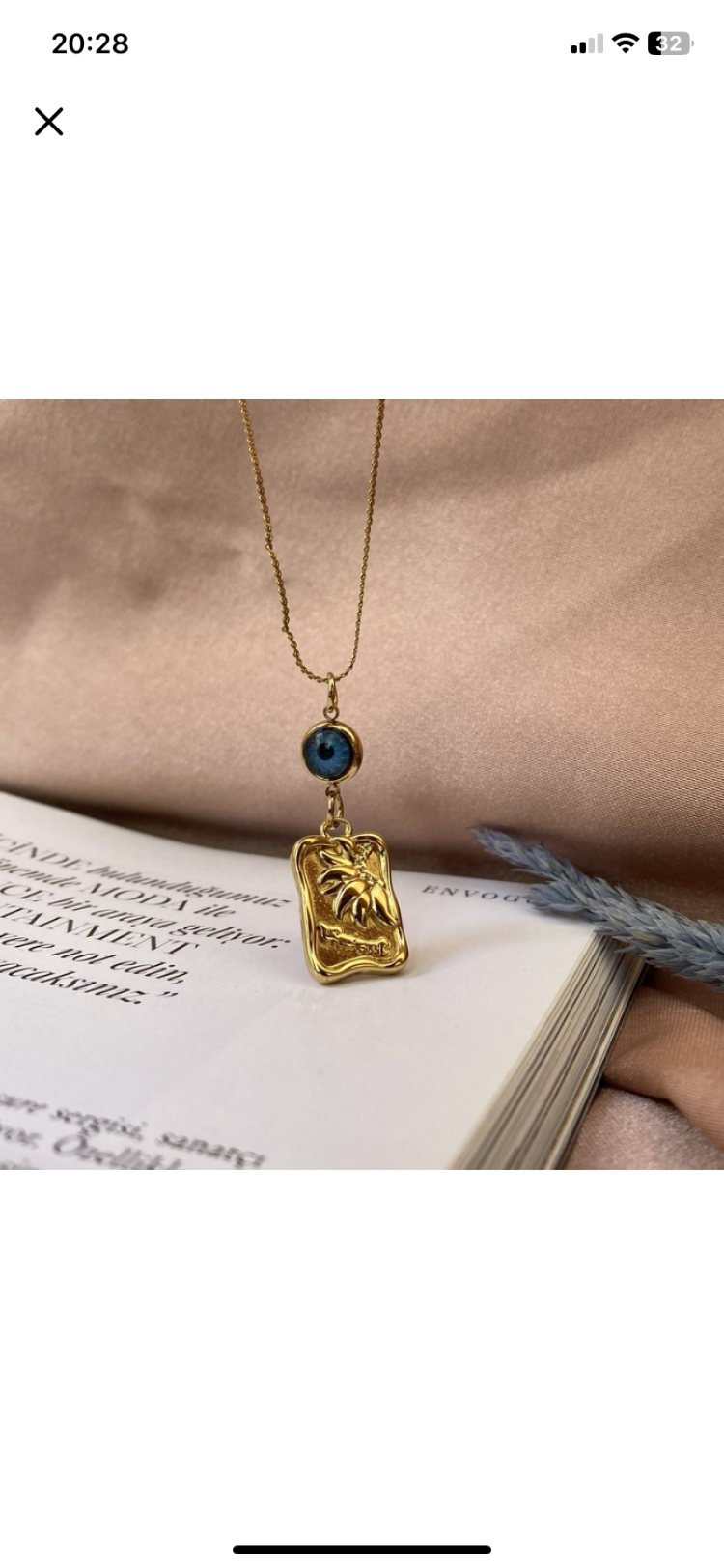 gold plaka IV kolye | çelik