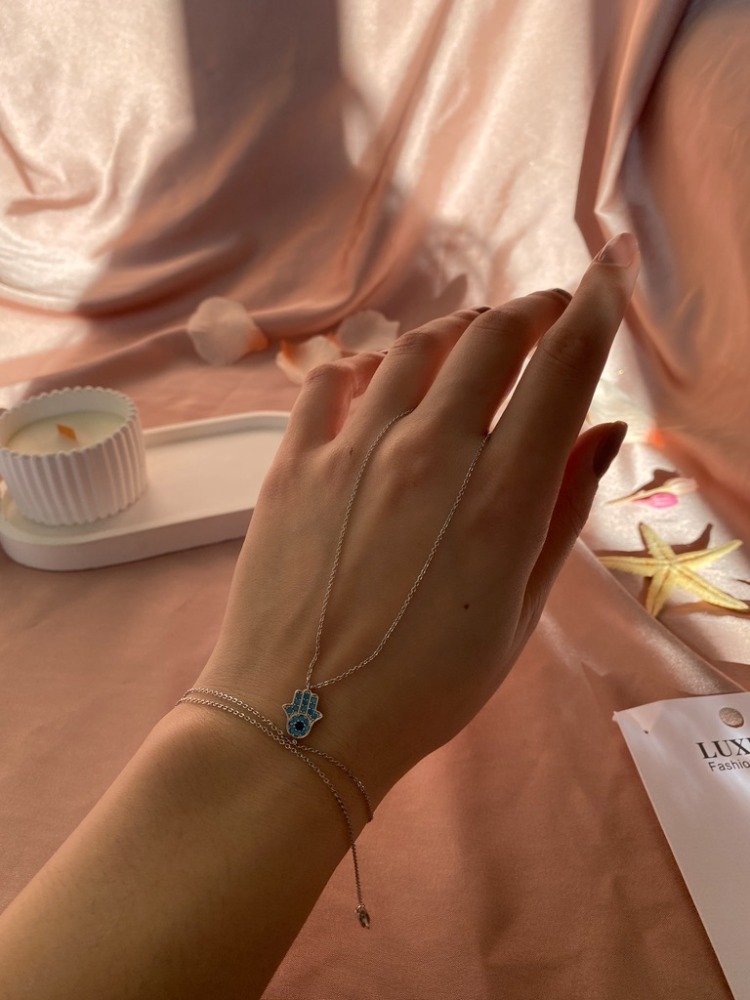 silver hamsa şahmeran | altın kaplama