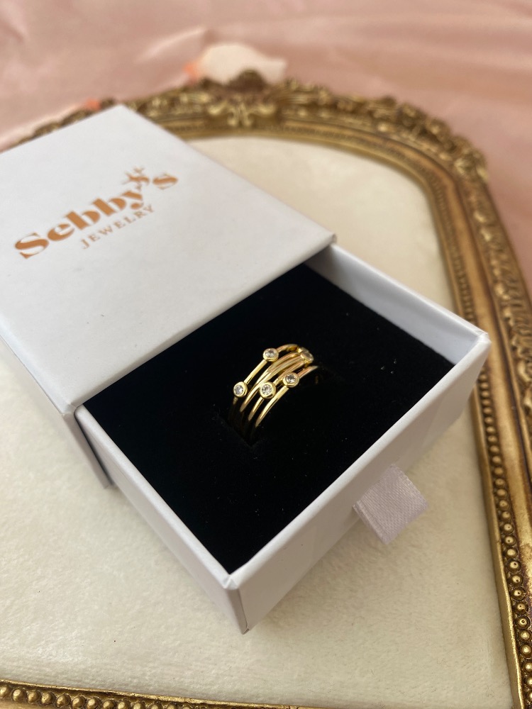gold harmony layers yüzük | altın kaplama