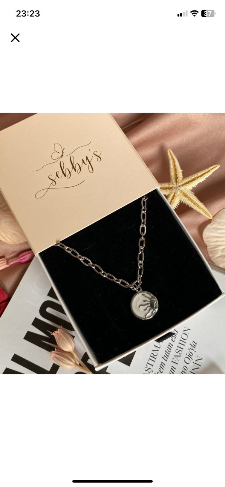 silver sun kolye | altın kaplama