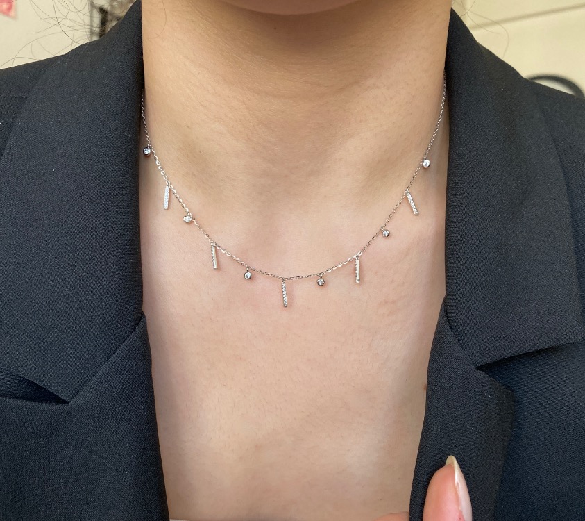 silver betty zincir kolye | altın kaplama