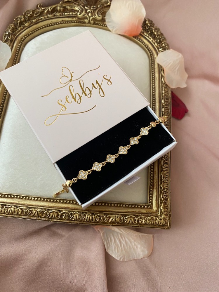gold yonca bileklik | altın kaplama 