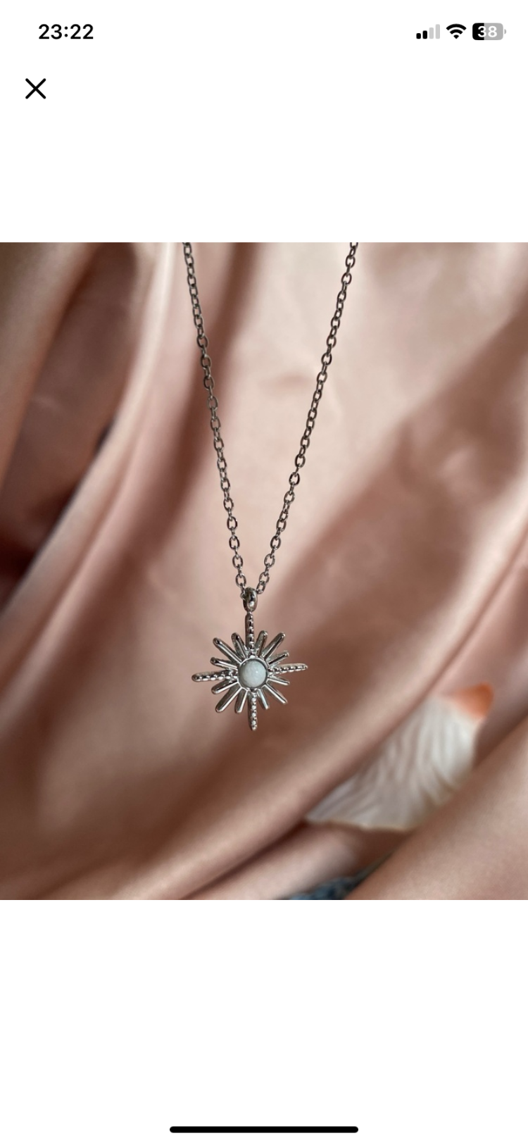 silver mini kutup yıldızı kolye | çelik