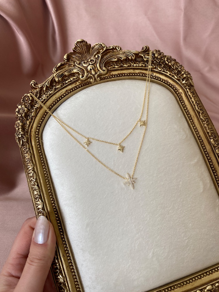 gold lustre kolye | altın kaplama