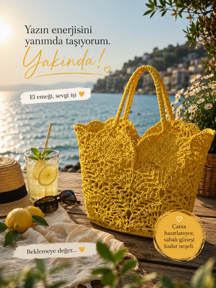 SARI  RAFYA EL ÇANTASI