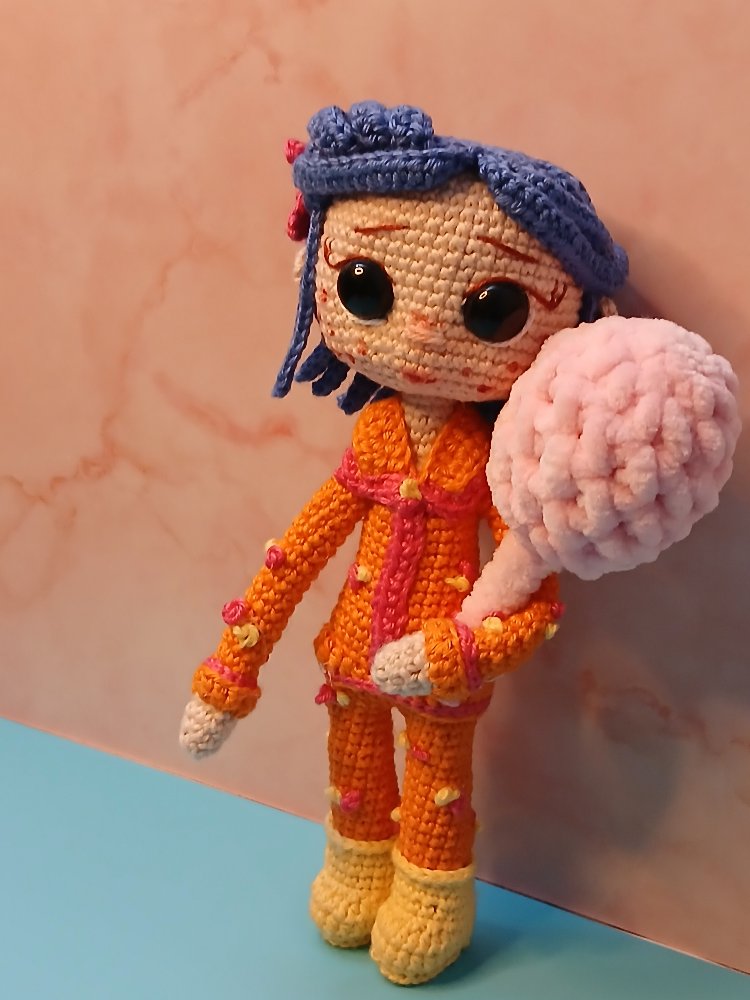 Turuncu pijamali el yapımı amigurumi