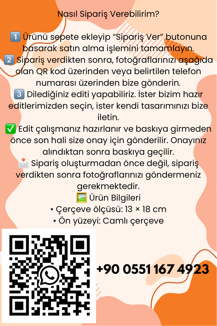 Kişiye Özel Kolaj Tasarım+Çerçeve