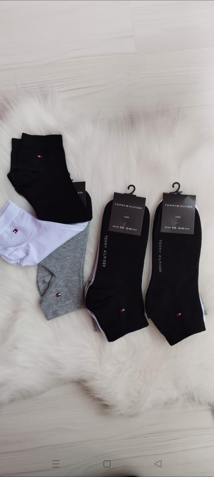 kaliteli Tommy Hilfiger üçlü erkek çorap