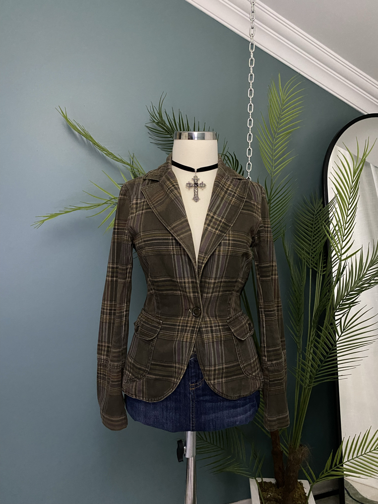 MNG Plaid Blazer