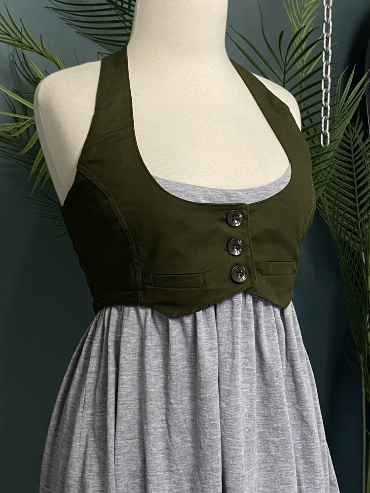 Halter Vest Babydoll Dress /Tunic