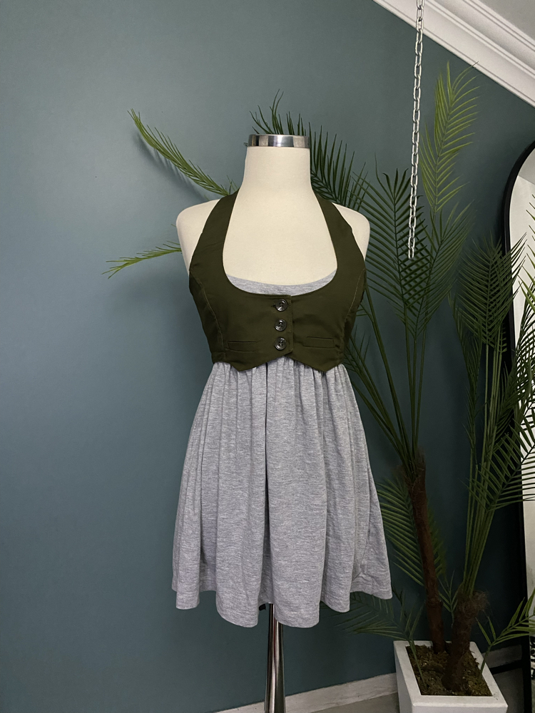 Halter Vest Babydoll Dress /Tunic