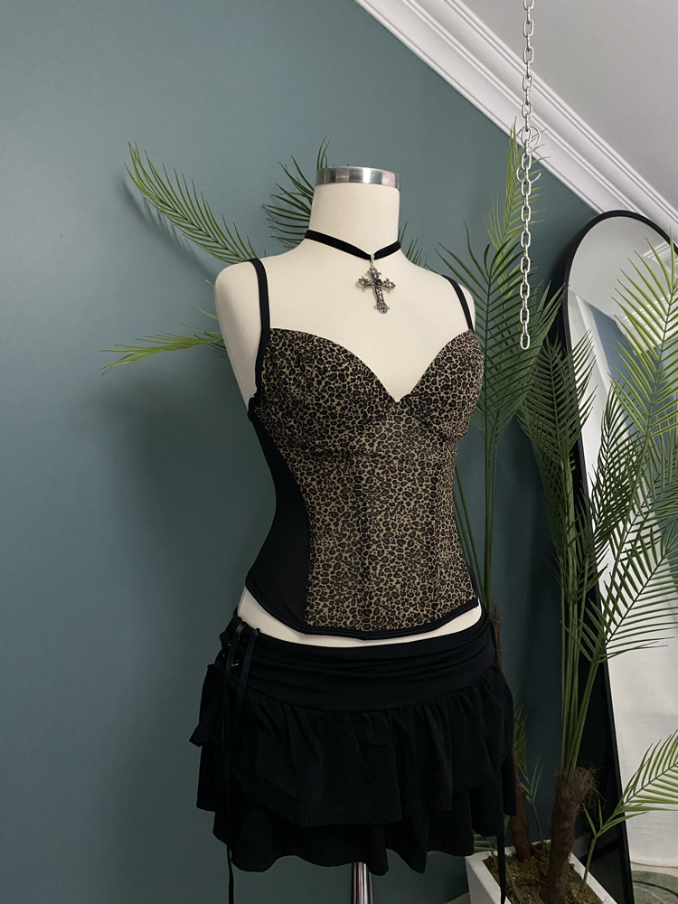 Leopard Corset Bustier 