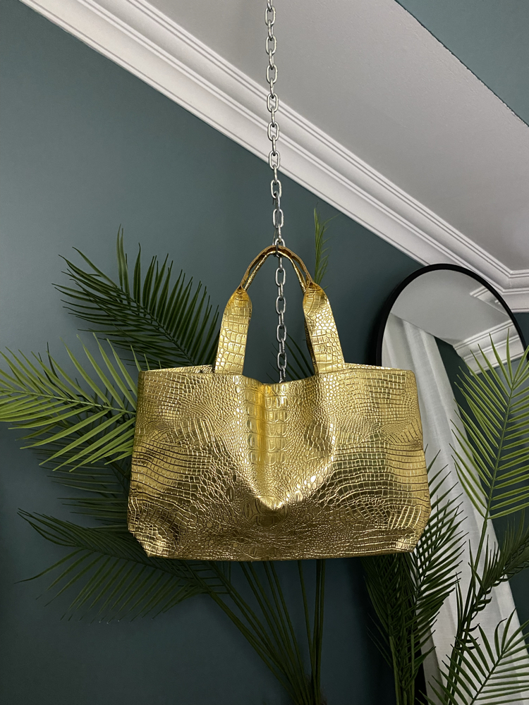 Gold Croc Bag