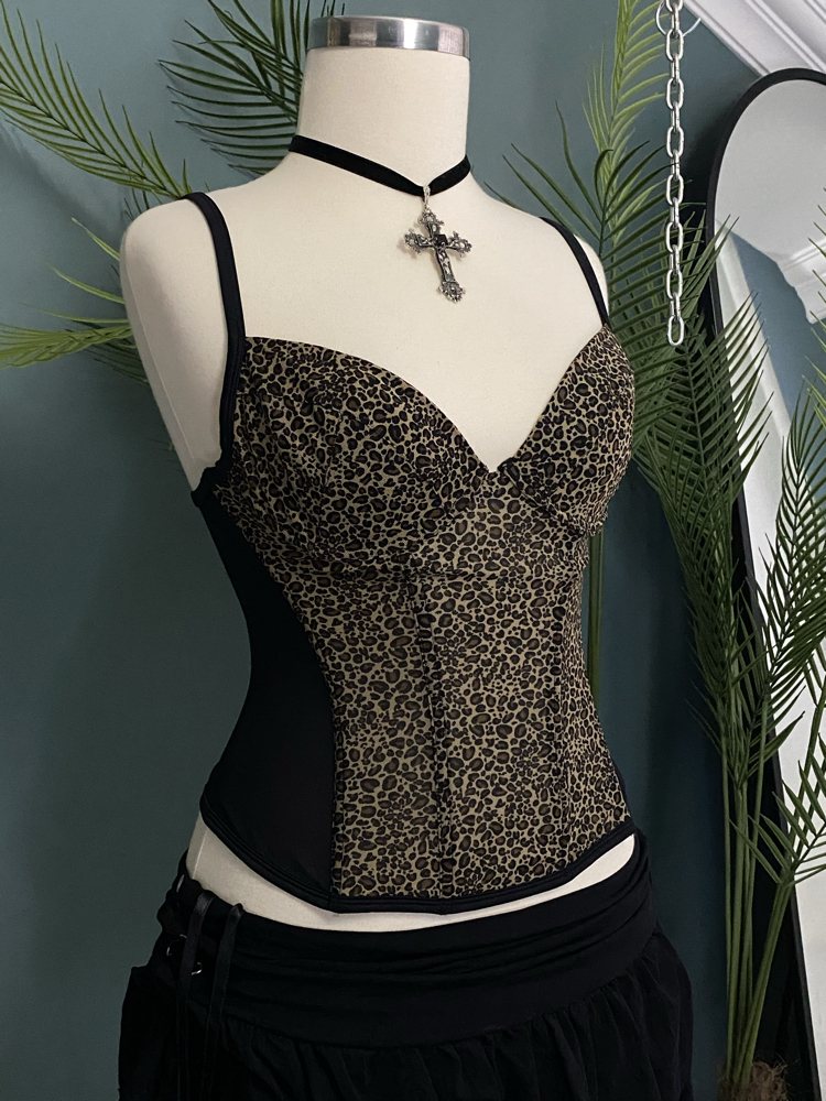 Leopard Corset Bustier 