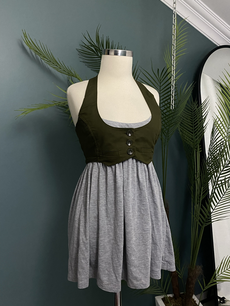 Halter Vest Babydoll Dress /Tunic