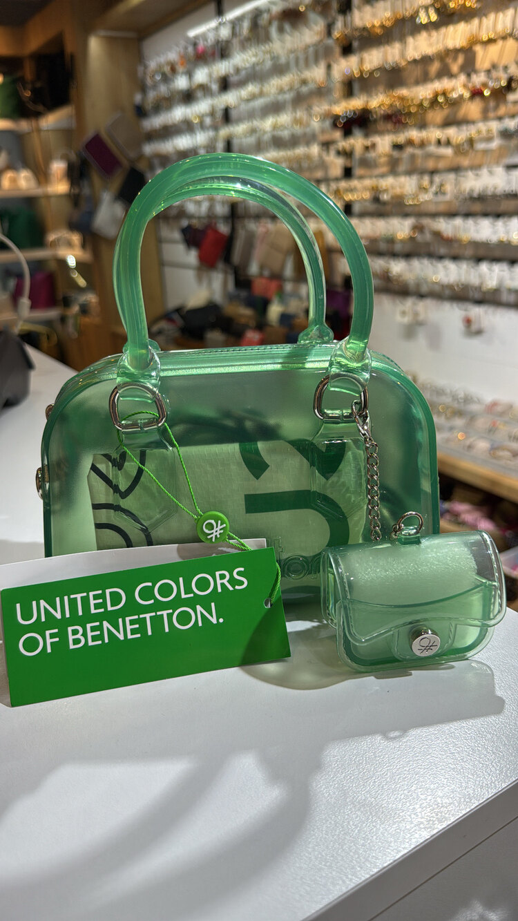 Benetton şeffat yeşil çanta