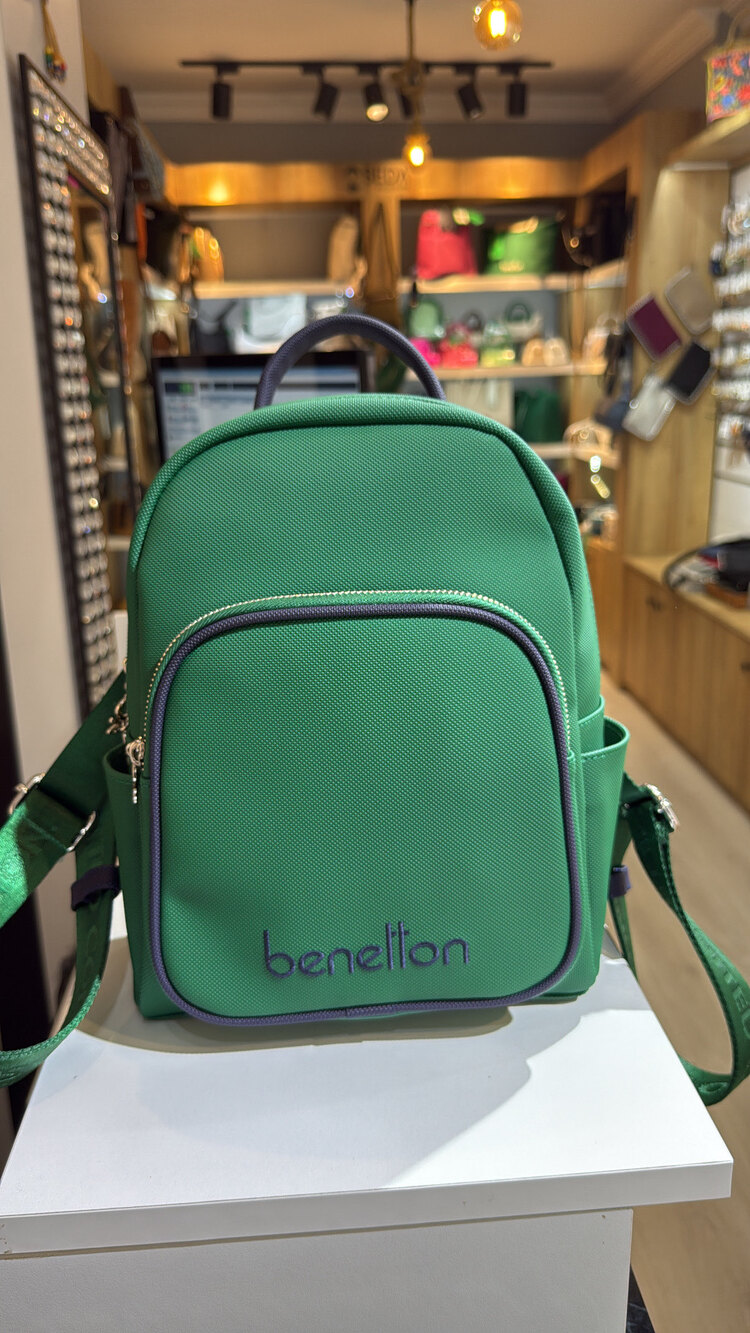 Benetton zümrüt/laci sırt çantası bnt1605