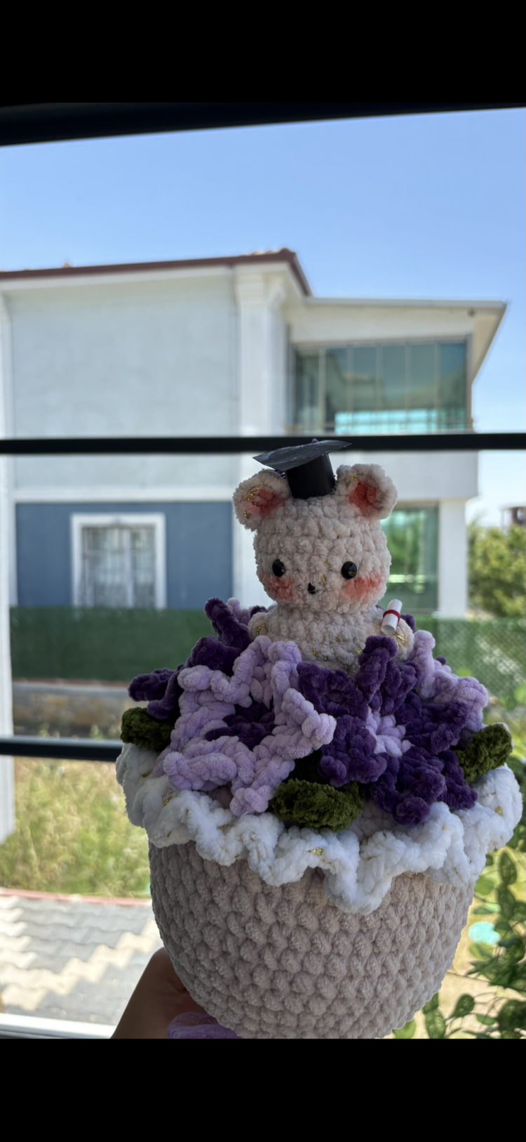 Peluş mezuniyet buketi