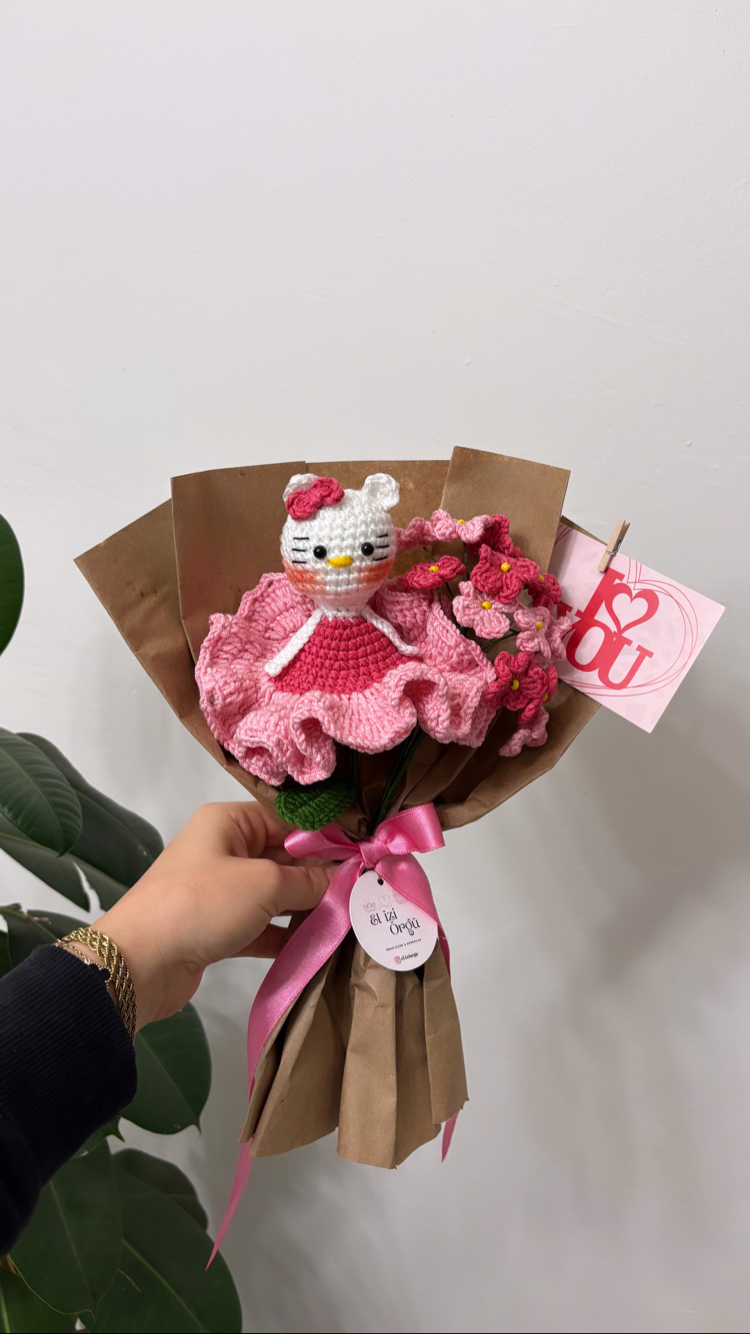 Hello kitty ve Unutma beni çiçeği