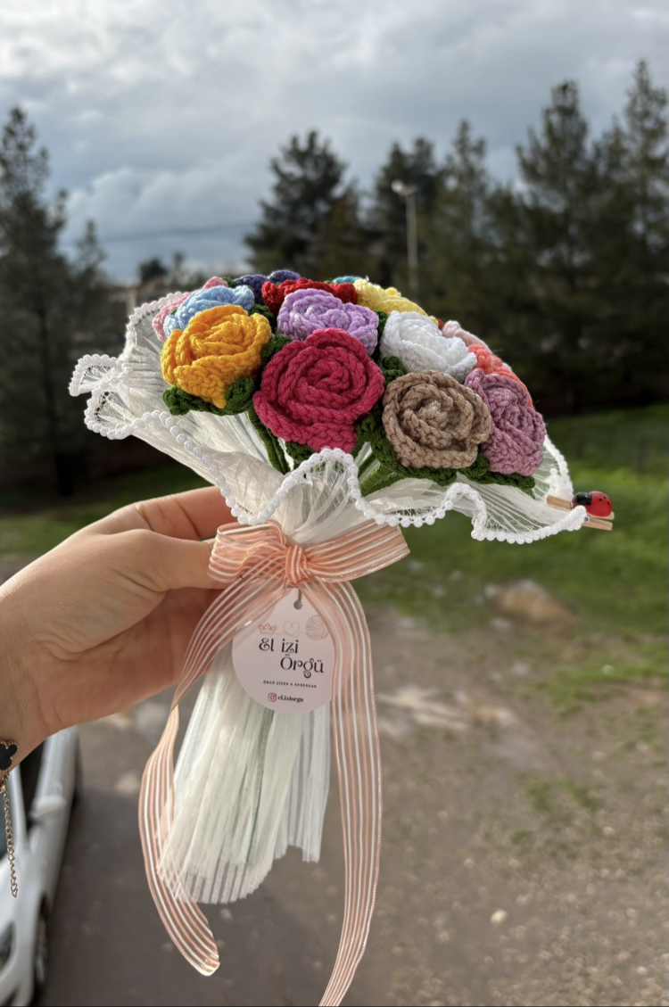 İncili Gül Buketi ( 15’li )