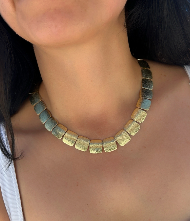 Premium seri tasarım choker pul kolye