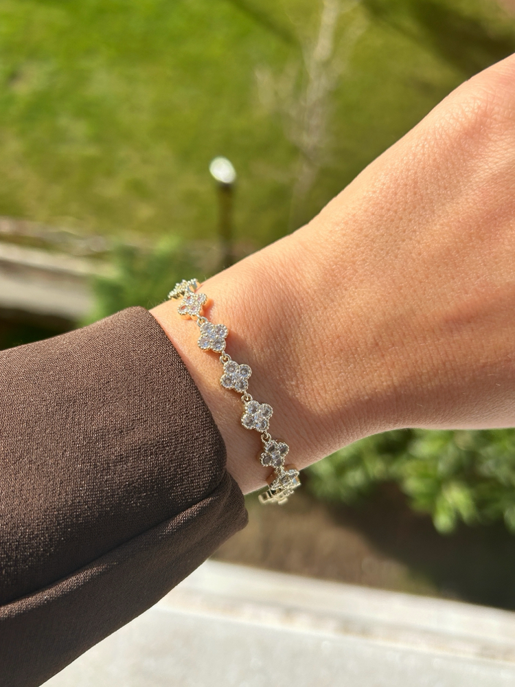 Premium seri 14k yonca bileklik