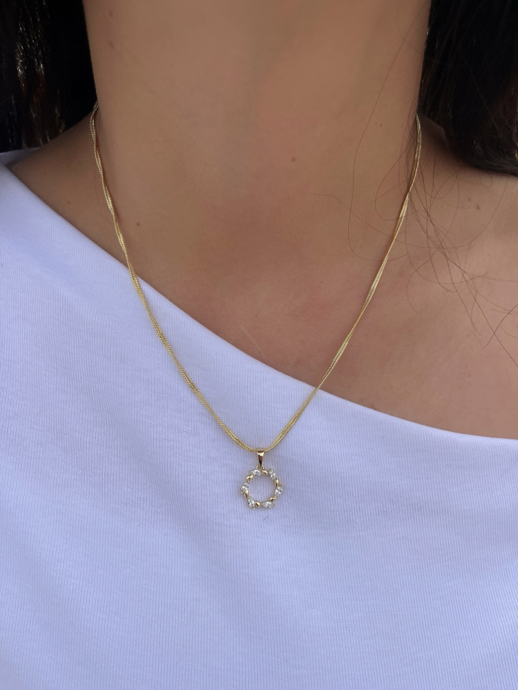 Özel seri 14k kuyumcu model kolye 
