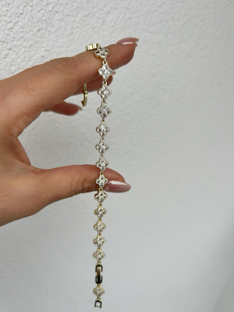 Premium seri 14k yonca bileklik