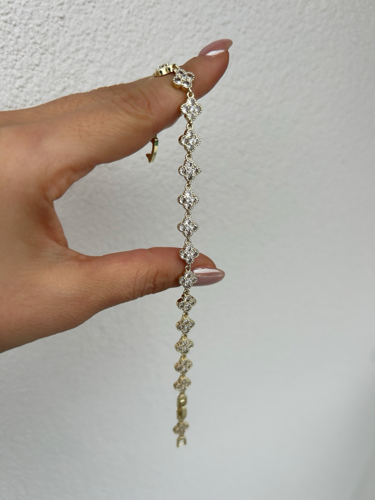 Premium seri 14k yonca bileklik