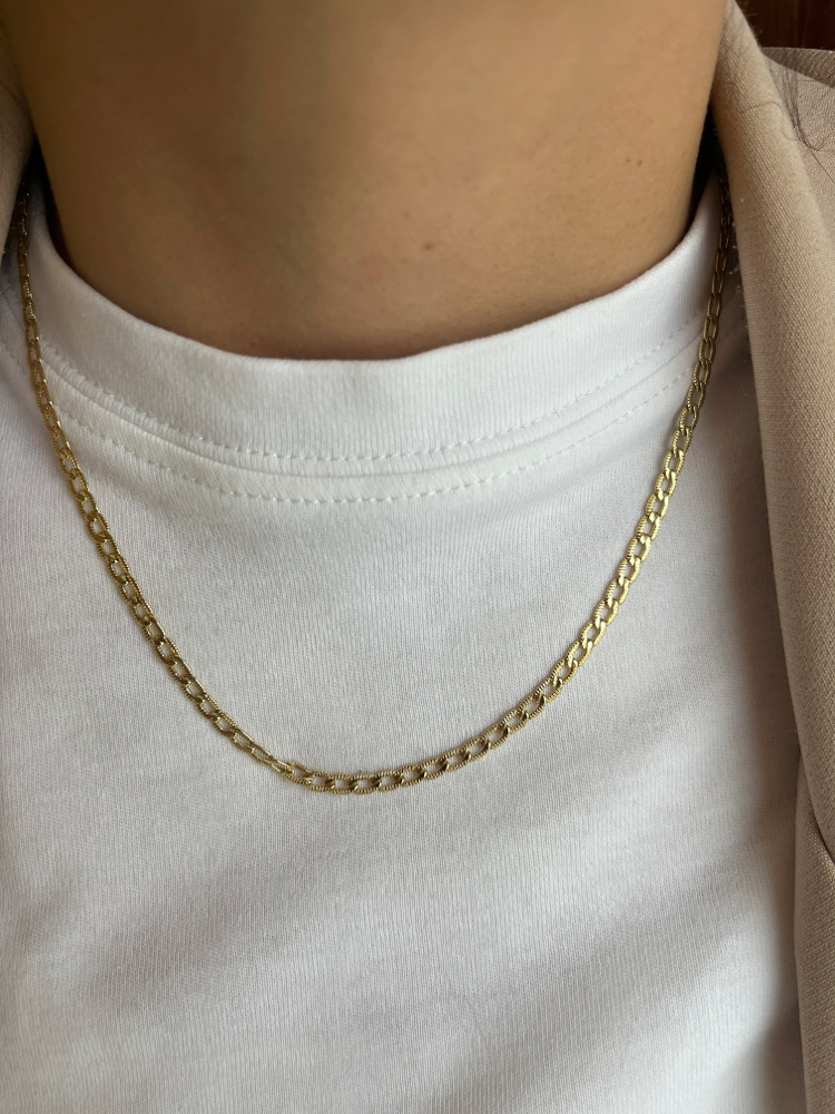 Özel seri 14k kuyumcu işçiliği halka desenli kolye 