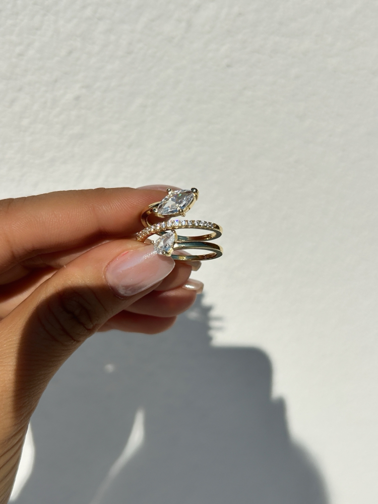 Premium seri tasarım Markiz yüzük (ayarlanabilir)