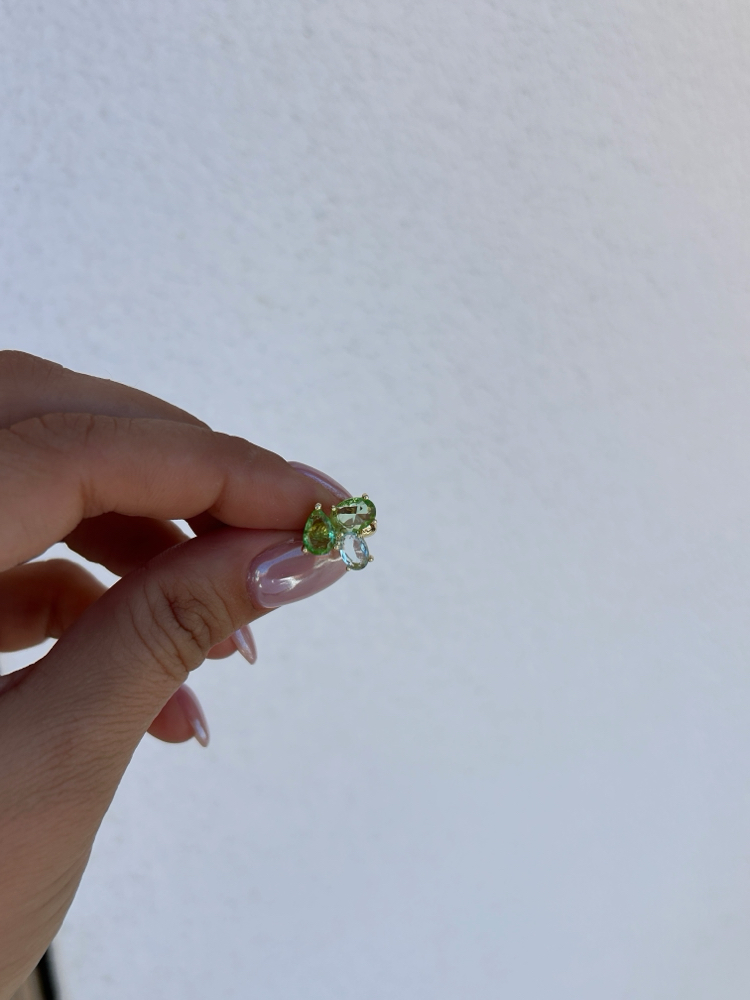 Premium seri tasarım kıkırdak (earcuff) yeşil