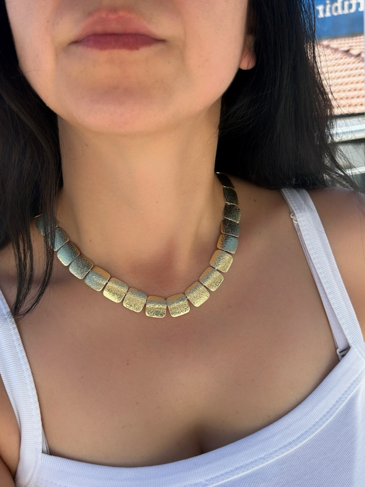 Premium seri tasarım choker pul kolye