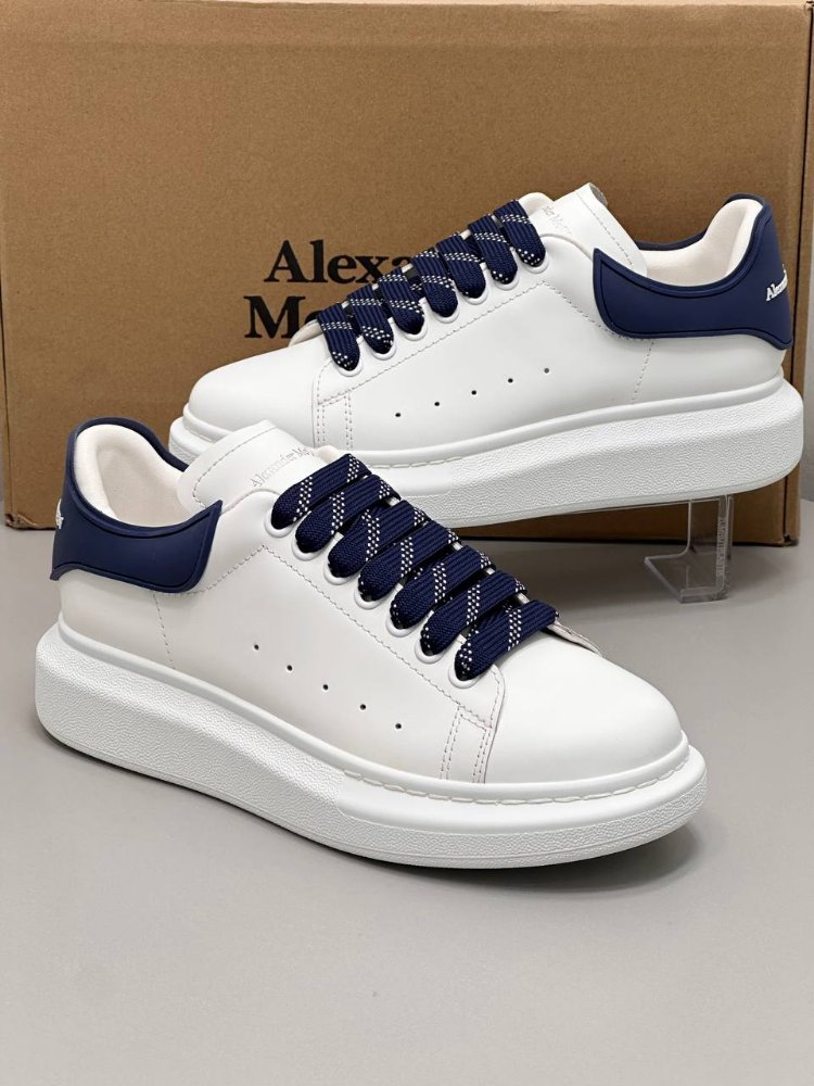 McQueen Erkek İthal Beyaz Lacivert İpli Spor Ayakkabı