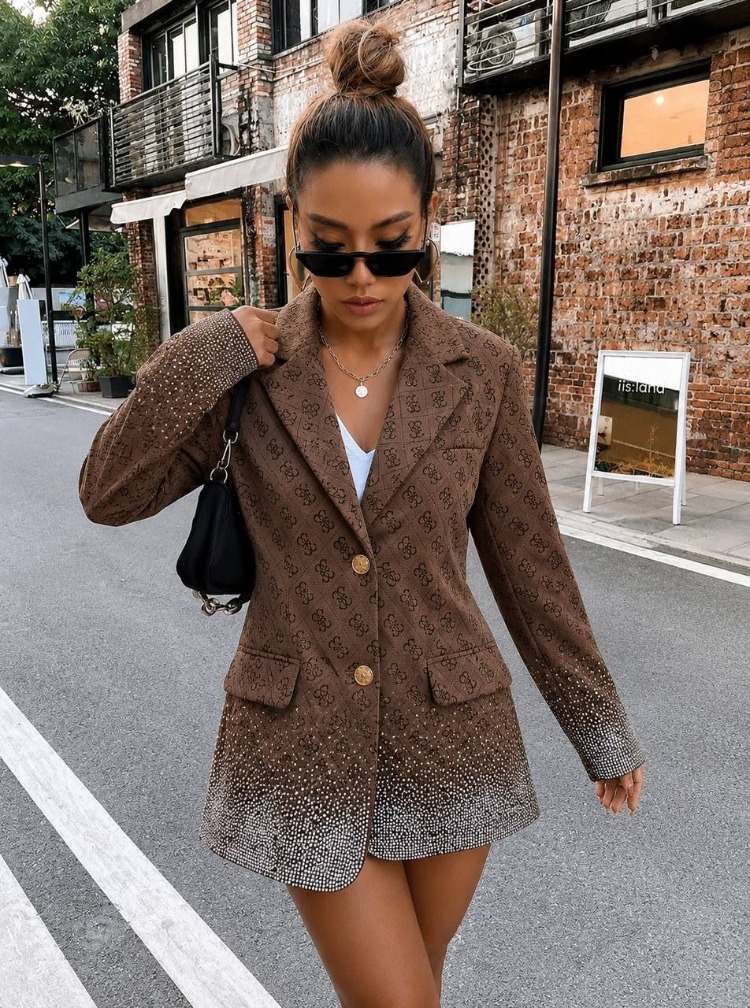 Işıltılı Blazer Elbise – Şehir Şıklığı