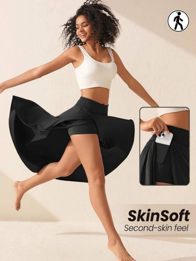 Cep Detaylı Taytlı Sandy Etek - SkinSoft Serisi