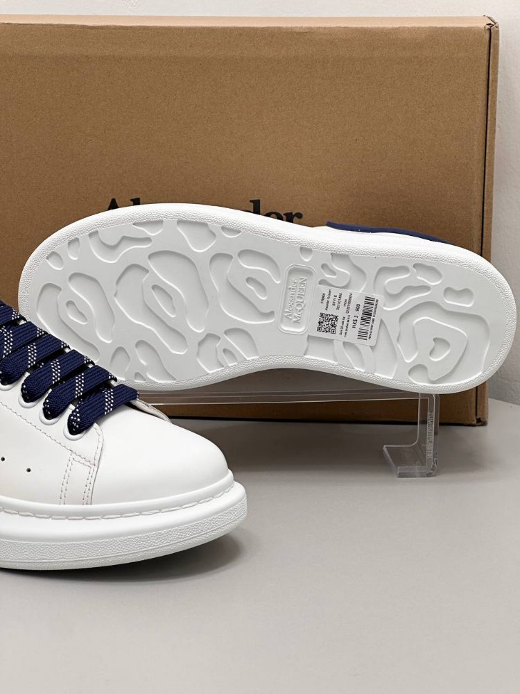 McQueen Erkek İthal Beyaz Lacivert İpli Spor Ayakkabı