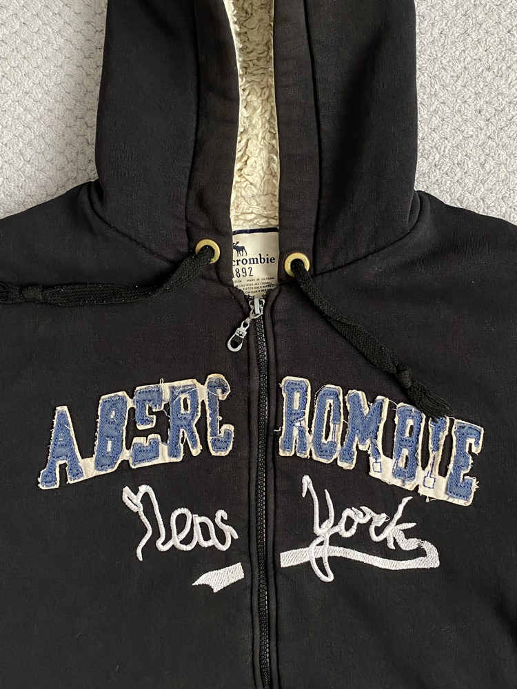 Vintage 2000s Fur Abercrombie Zip Hoodie