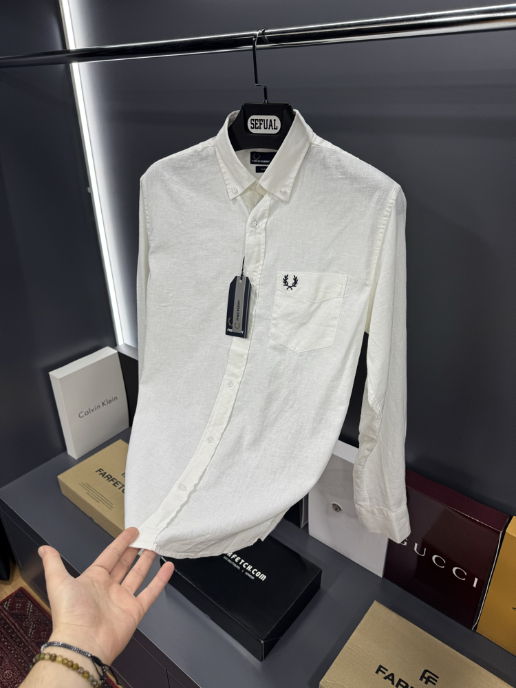 Fred Perry Premium Ham Keten Gömlek