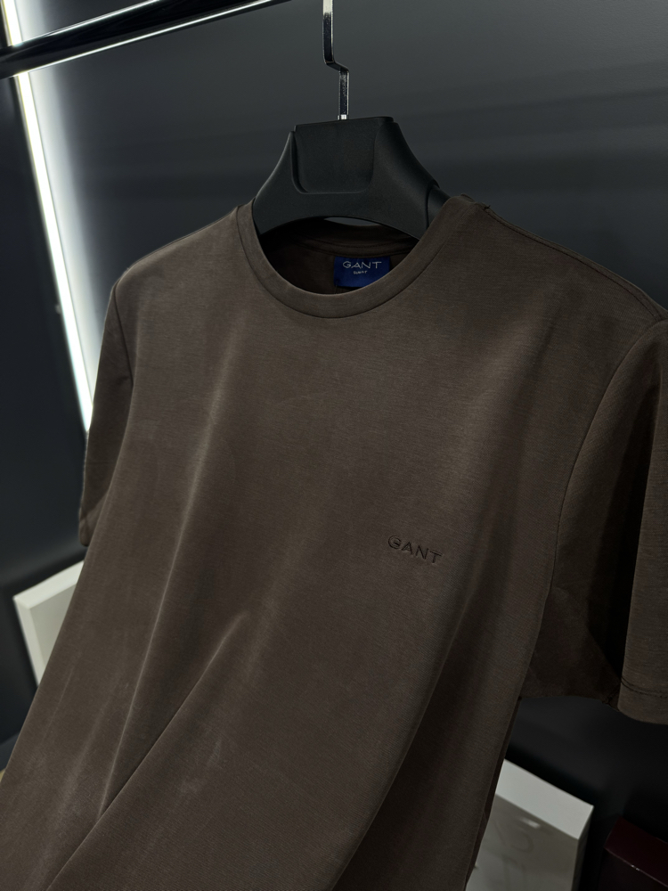 Gnt Premium T-Shirt (yıkamalı kumaş) kahve