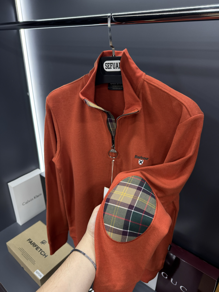 Barbour Premium Yarım Fermuar Sweatshirt
