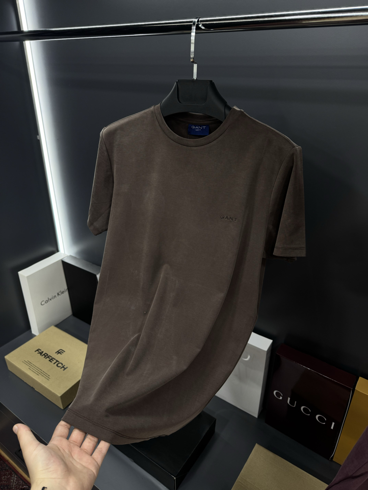 Gnt Premium T-Shirt (yıkamalı kumaş) kahve