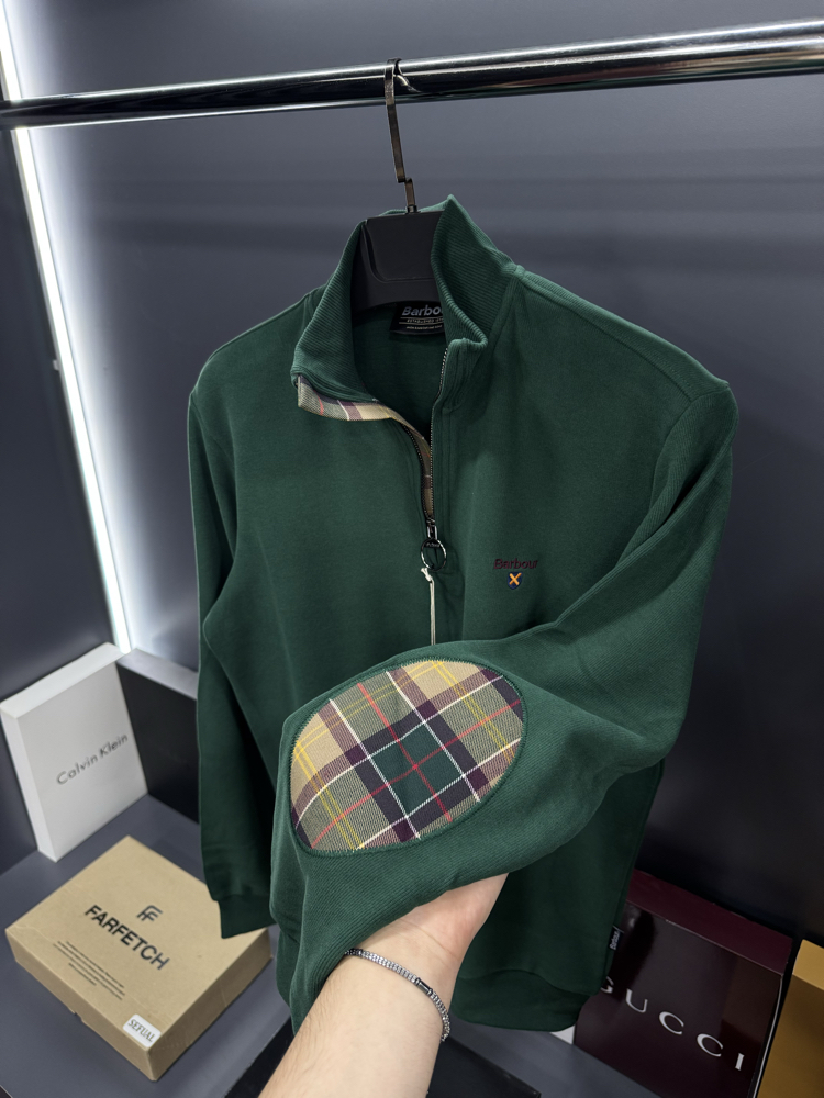 Barbour Premium Yarım Fermuar Sweatshirt